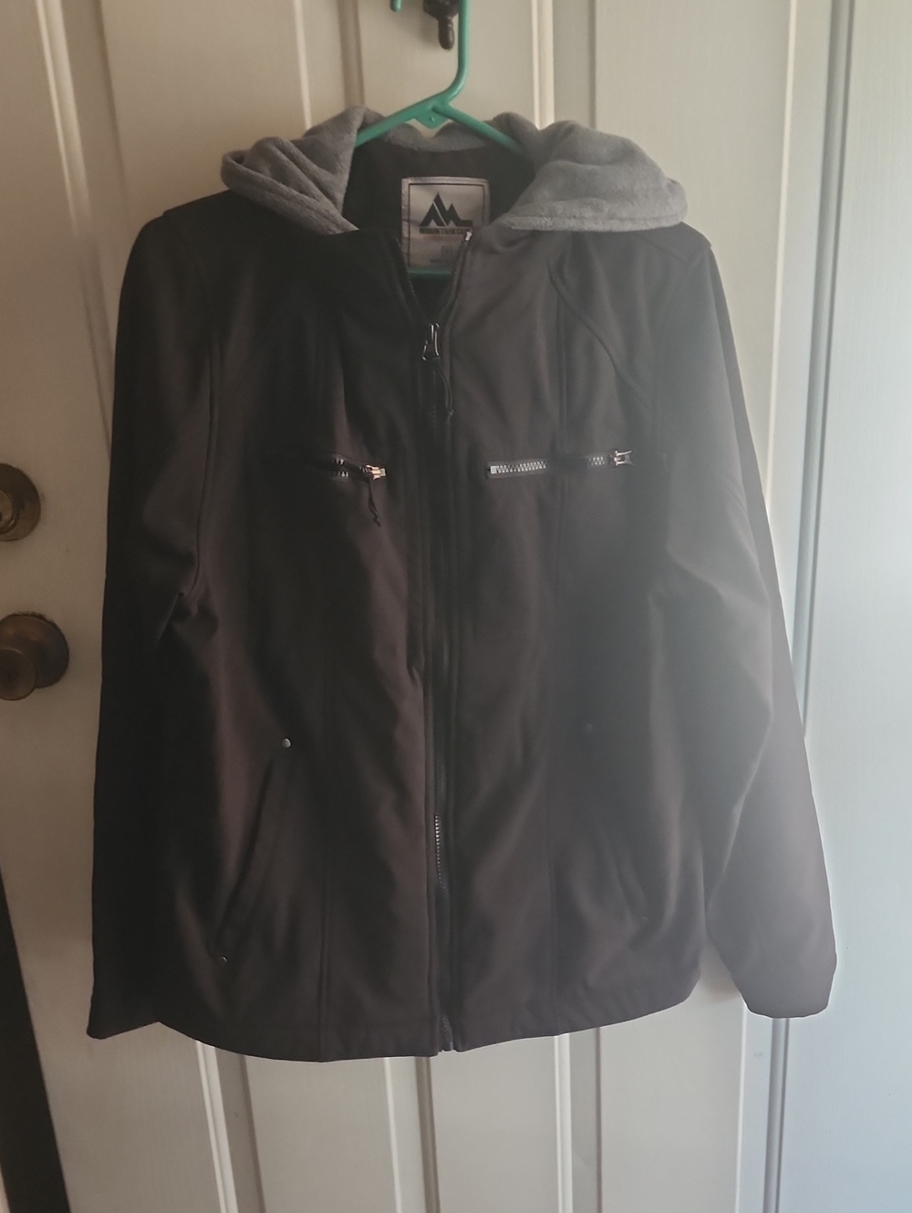 Men's Black Hooded Jacket with Gray Lining